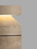 Minimalistyczny słupek ogrodowy klasyczny LED beżowa niska tuba trawertyn IP65 REVARIO LE75113 Luces Exclusivas